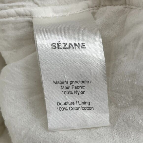 Sezane Pali Embroidered Dress White lace boho intricate short sleeve mini - Picture 14 of 16